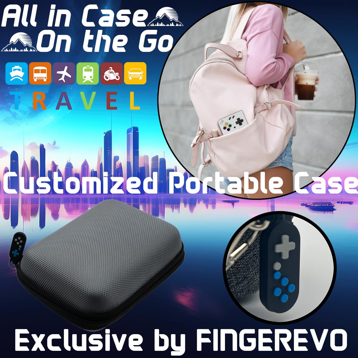 FINGEREVO exclusive portable case included for secure transport.