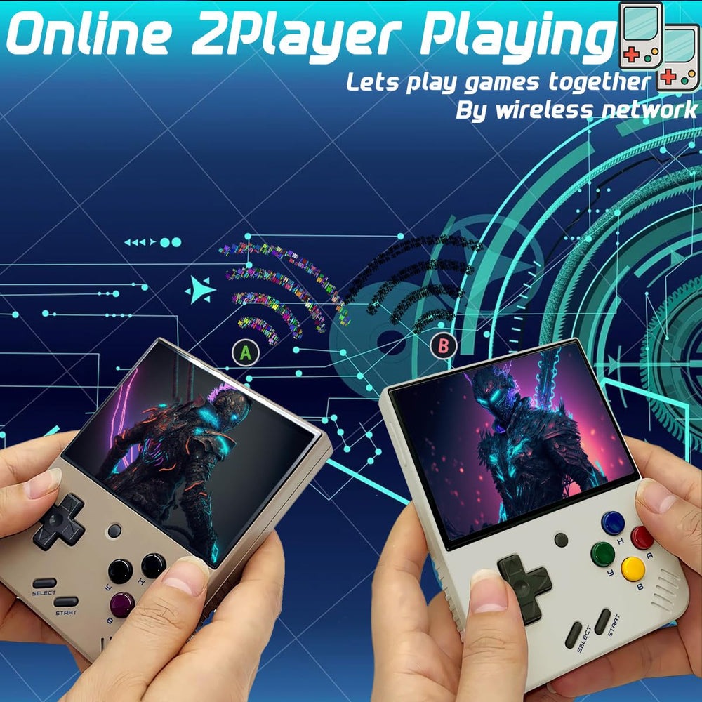FINGEREVO Miyoo Mini Plus OnionOS interface for quick game access.