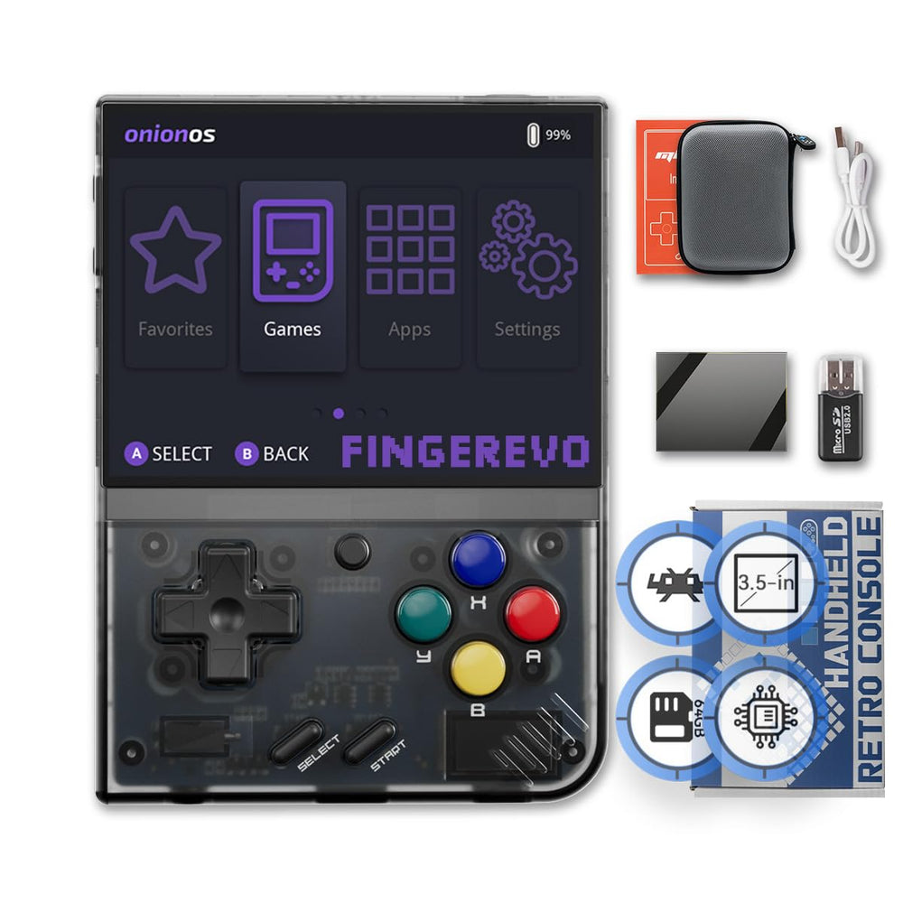 FINGEREVO Miyoo Mini Plus screen offers crisp visuals on the go