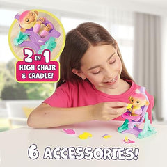 Fingerlings nursery playset cradle mode transforming from chair for naptime.