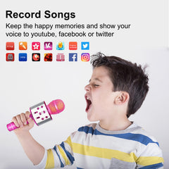 FINYIORE Karaoke Microphone magic voice effects for playful experimentation.