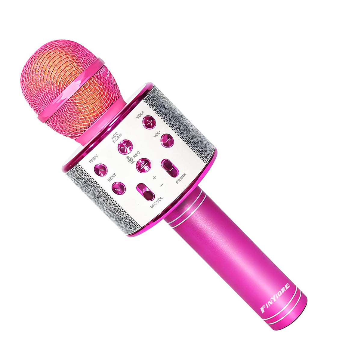 FINYIORE Kids Karaoke Microphone front view for easy at-home singing.