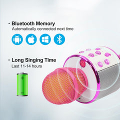 FINYIORE Microphone 3-way connection for Bluetooth, USB, and TF card.