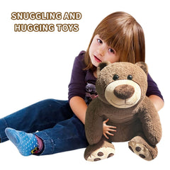 Fiosnow weighted bear closeup fur texture emphasizes softness and cozy comfort