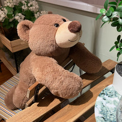 Fiosnow bear used as a plush pillow during quiet, relaxing moments
