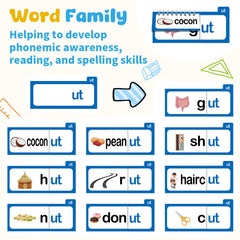Child reading and flipping pages during learning at home
