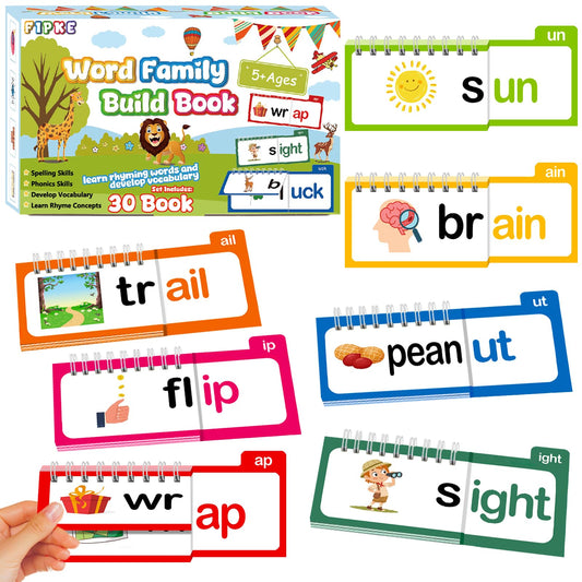 FIPKE Word Family Build Book front cover with bright illustrations to engage early readers