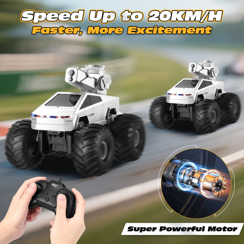 Fippy RC truck at the beach for sand and water play