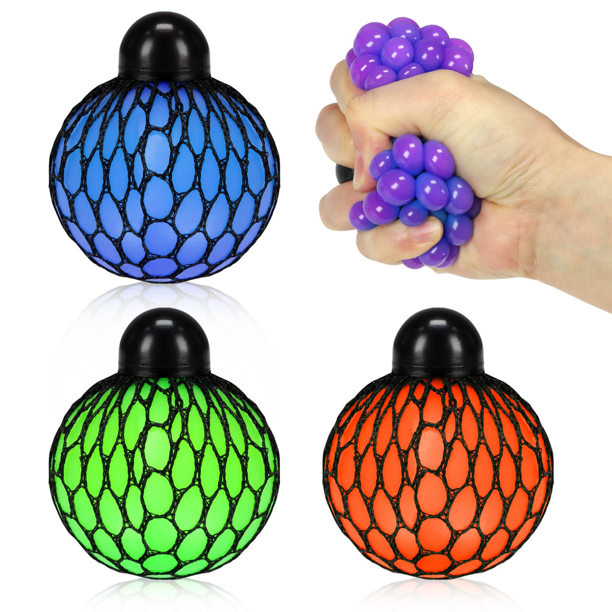 Fireboomoon grape ball orange squeeze for stress relief and focus.