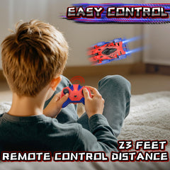 FirYawee Wall Climber RC Car on ceiling performing a trick