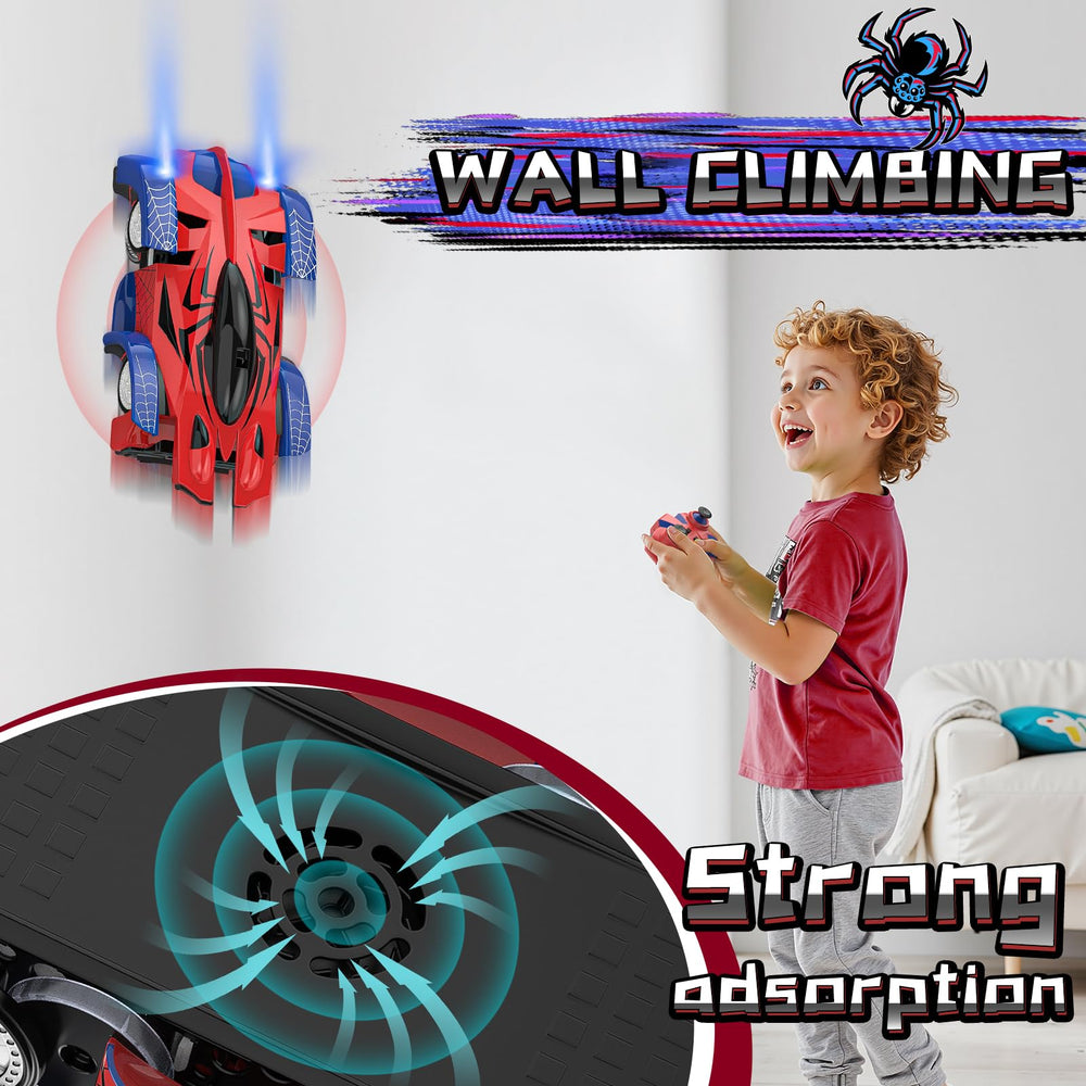 FirYawee Wall Climber RC Car side view demonstrating wall grip