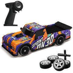 Fisca 1/16 RC drift car front view with detailed design and bright lights
