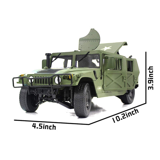 Fisca 1/18 scale model car rear view highlights rugged details for shelf display.