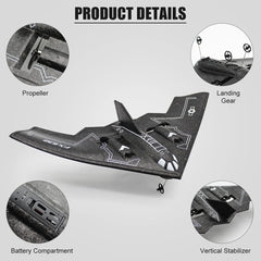 Fisca B-2 Spirit side view showing durable foam construction