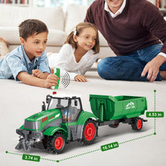 fisca dump trailer tipping action for realistic farm play scenarios