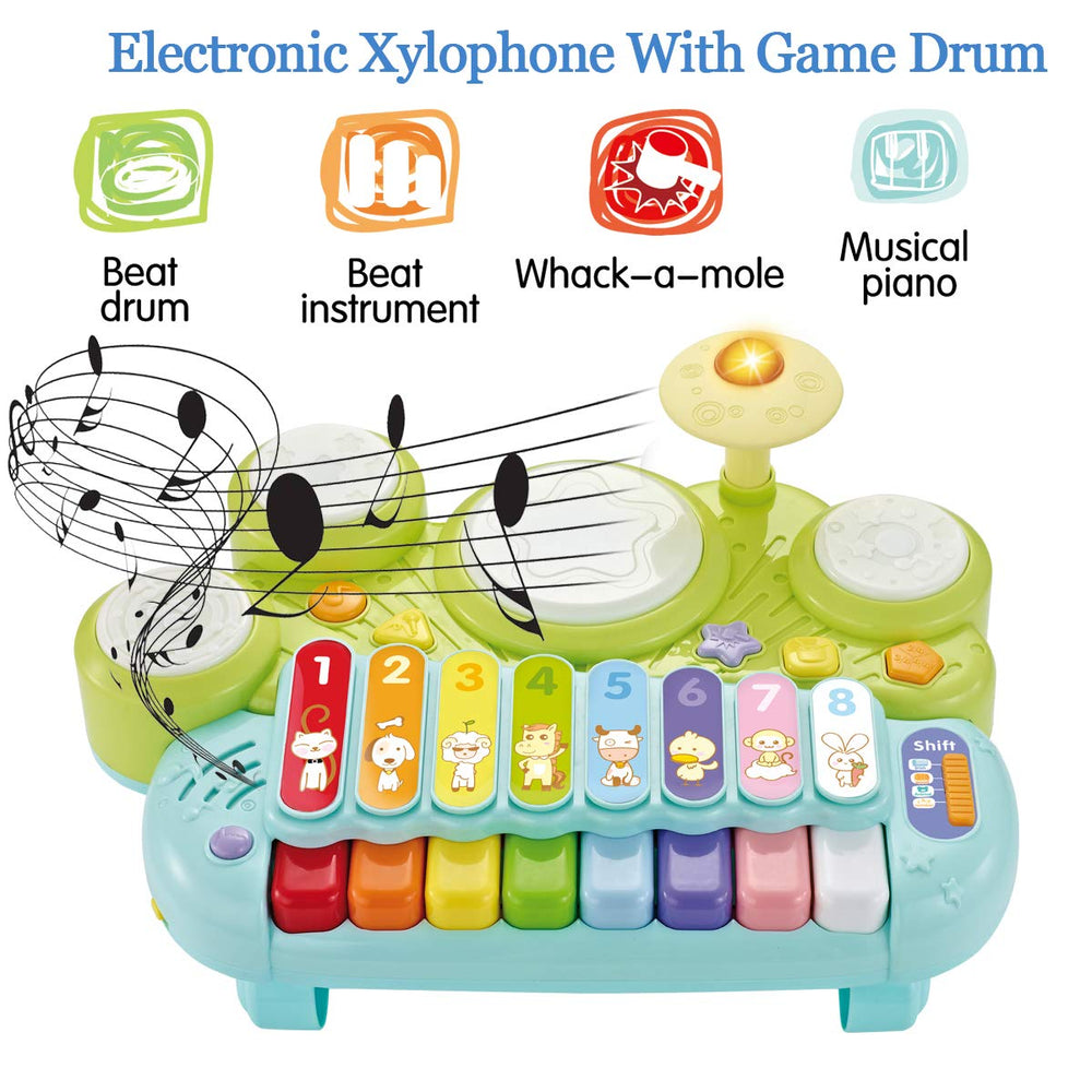Fisca electronic xylophone with various modes for sound and color play