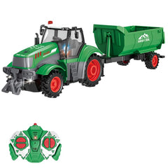fisca remote control tractor front view with working lights for immersive play