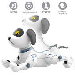 Fisca voice-controlled dog with chin touch interaction for play