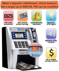 Fishboy ATM piggy bank onekey shutdown preserves data and enables quick power-off.