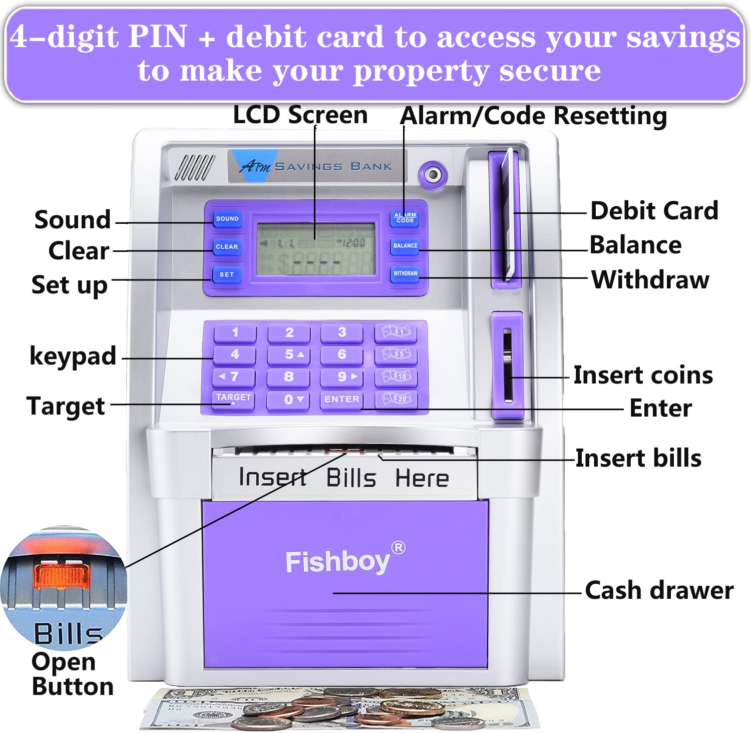 Fishboy coin recognition system identifies coins and updates balance