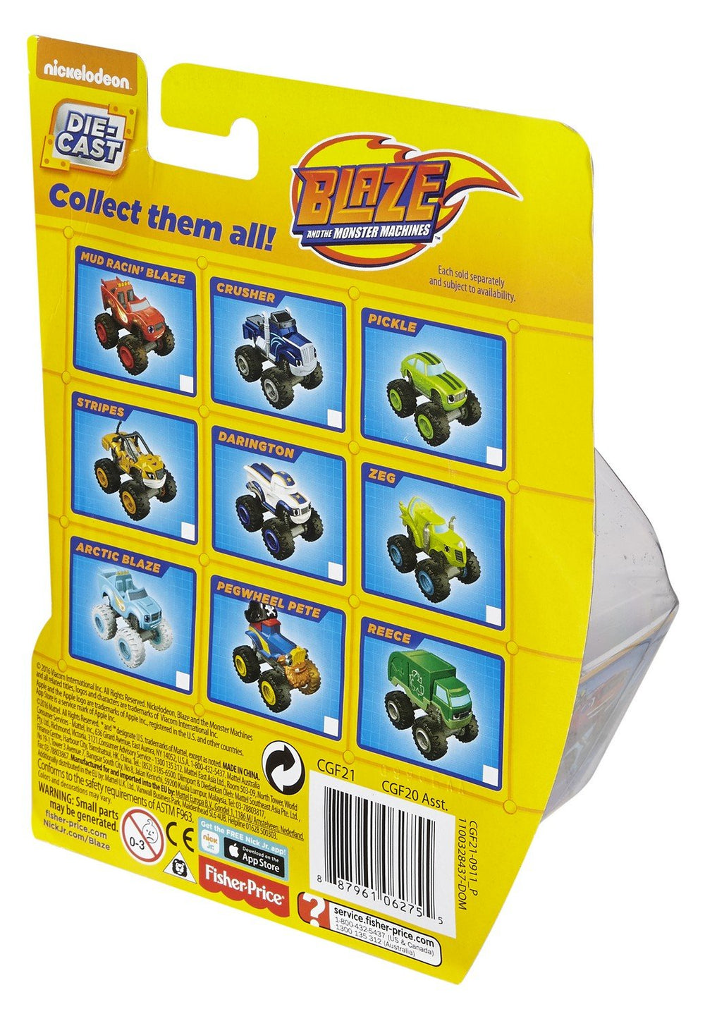 Fisher-Price Blaze die-cast truck for ages 3+