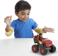 Fisher-Price Blaze ninja monster truck in black and orange for exciting push-along adventures.