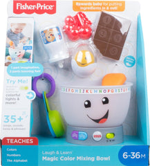 Putting pieces into the bowl activates lights and sounds for interactive play.