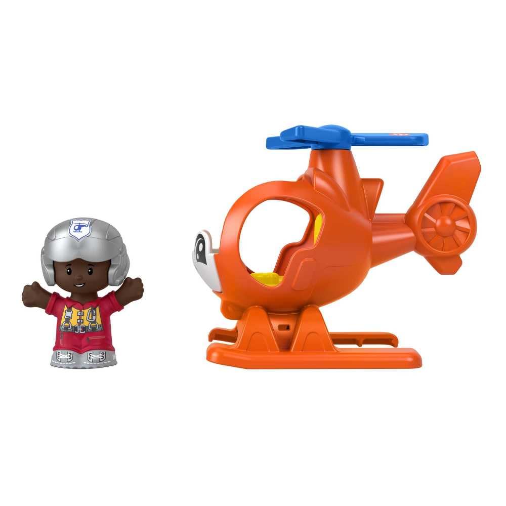 Fisher-Price Little People helicopter supports imaginative storytelling and play.