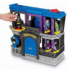 Fisher-Price Imaginext Bane glow power-up in a jailbreak moment