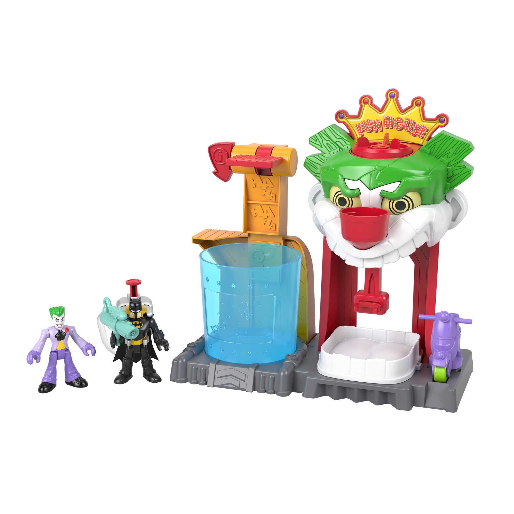 Fisher-Price Imaginext Batman pendulum swing; adds motion to pretend battles