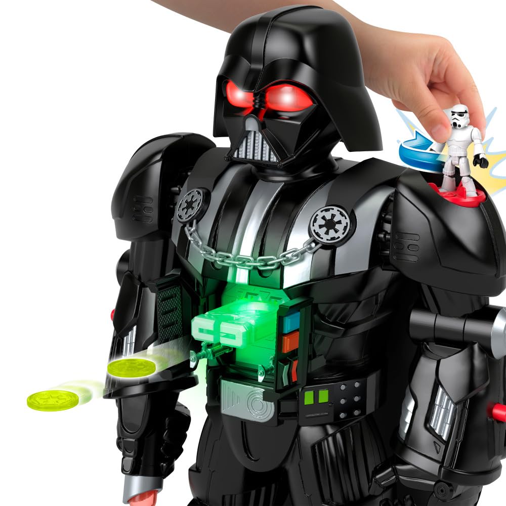 Darth Vader Bot includes projectile ball and discs for play scenarios