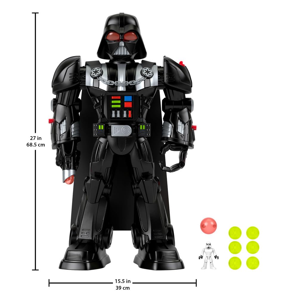 Darth Vader Bot with extendable lightsaber for dynamic poses and battles