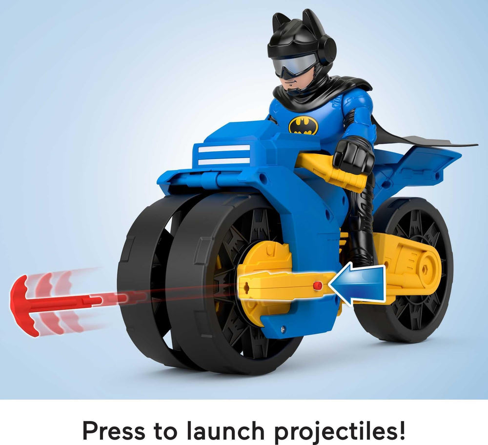 Fisher-Price Imaginext Batman XL Batcycle wheels in motion