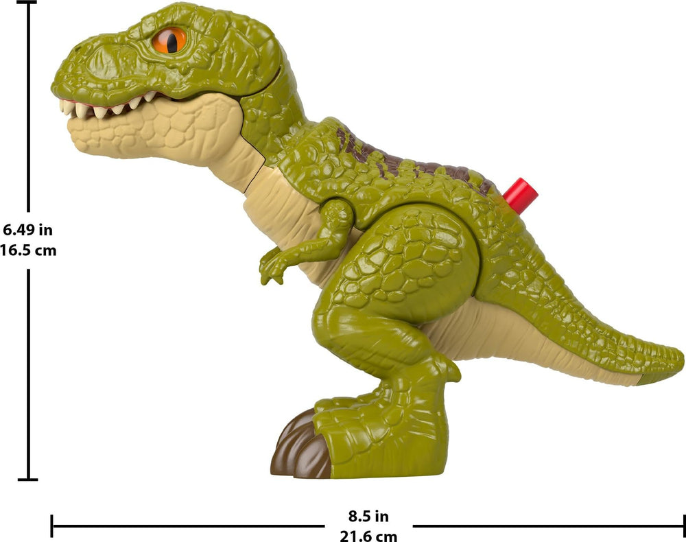Fisher-Price Imaginext Jurassic World button-activated action sparks independent play.