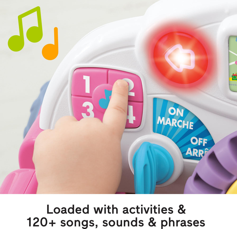 Fisher-Price Laugh & Learn Crawl Around Car door with shape blocks promotes sorting and color recognition