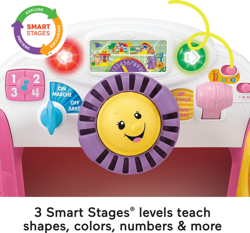 Fisher-Price Laugh & Learn Crawl Around Car ramp with balls supports motor play and grabbing skills