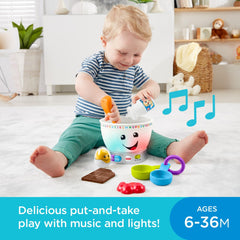 Fisher-Price Laugh & Learn Magic Color Mixing Bowl lights up during mixing, inviting exploration.