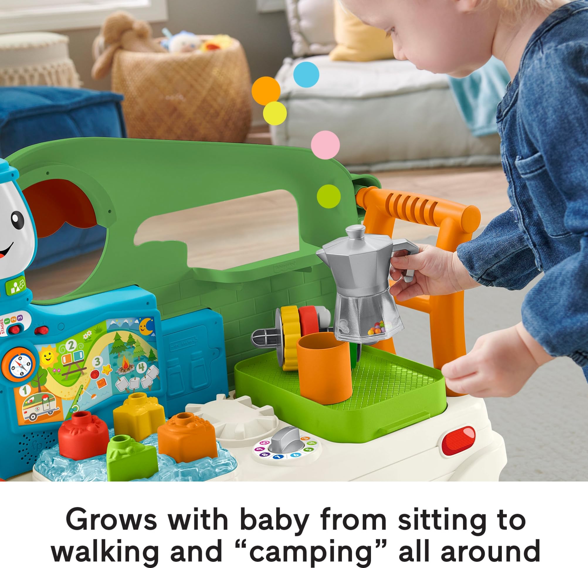 Fisher-Price Laugh & Learn fishing pole and fish shapes encourage sorting