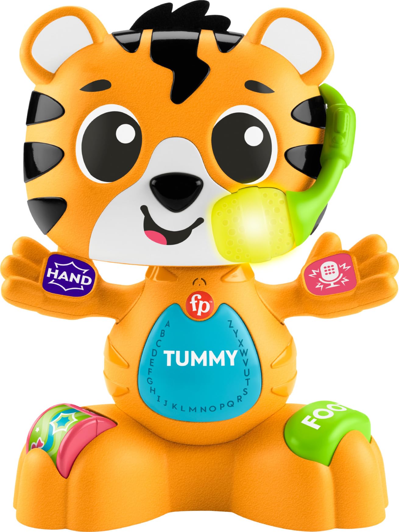 Fisher-Price Link Squad Bop & Groove Tiger head-bop for engaging motor play and rhythm learning.