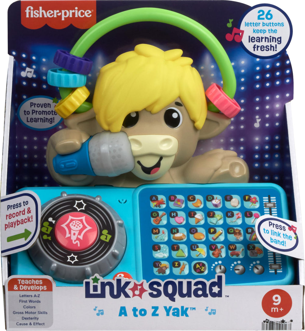Fisher-Price Link Squad Yak interacting with other Link Squad toys lights up together.