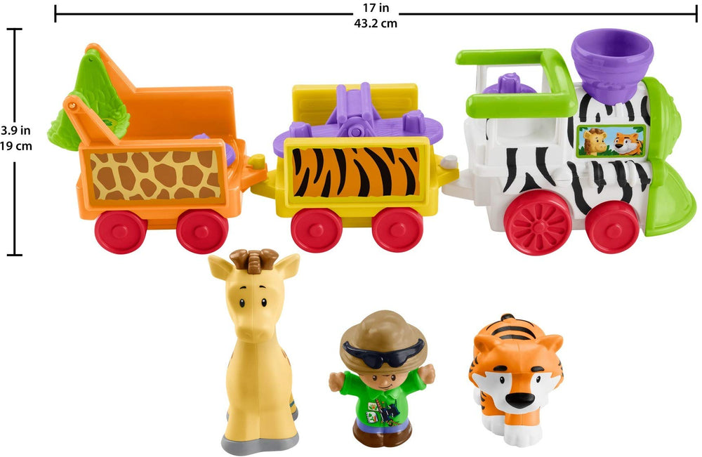 Fisher-Price zoo animals in attached train cars keep pace