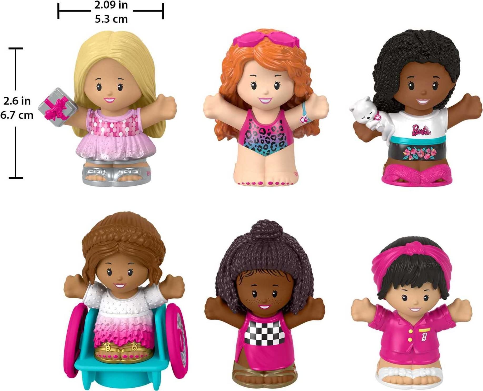 Fisher-Price Little People Barbie figure in story-time setup invites narrative play