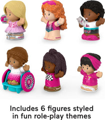 Fisher-Price Little People Barbie figure during summer swim scene encourages pretend water fun