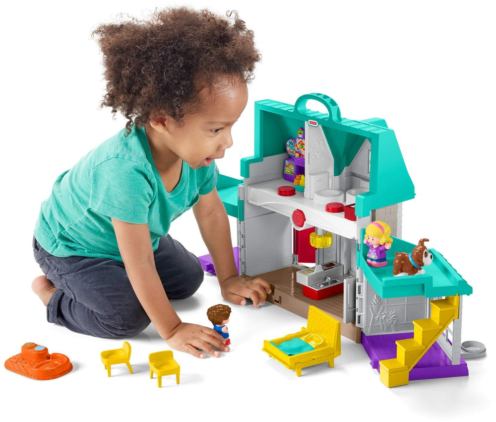Fisher-Price Little People Big Helpers Home playset playroom buttons trigger songs.