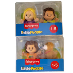 Fisher-Price Little People dog figure highlighting durable plastic.
