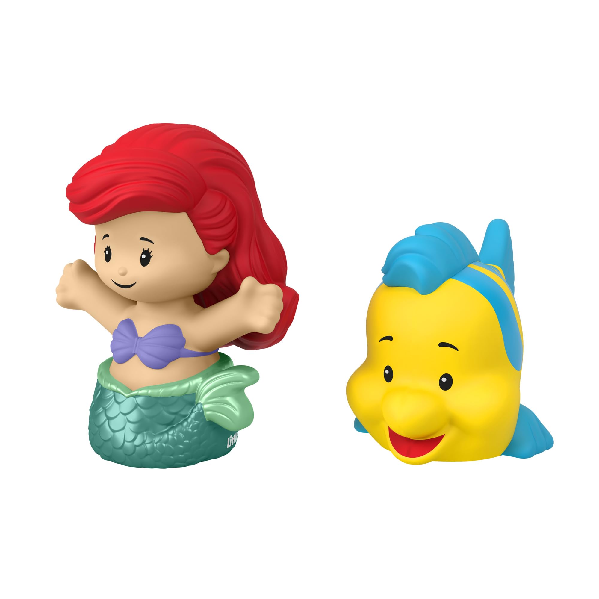 Fisher-Price Little People Flounder figure designed for tiny hands to grasp easily.