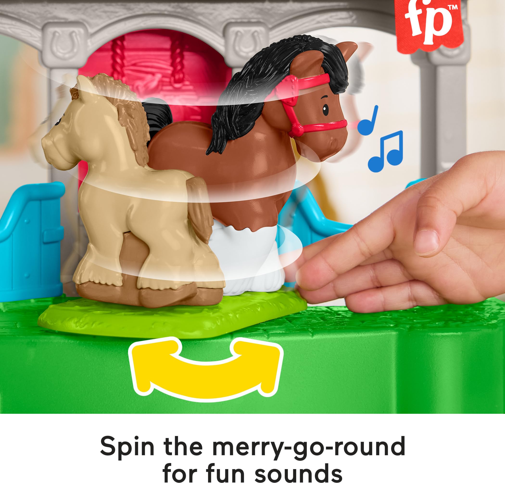 Fisher-Price Little People feeding chute invites pretend feeding play