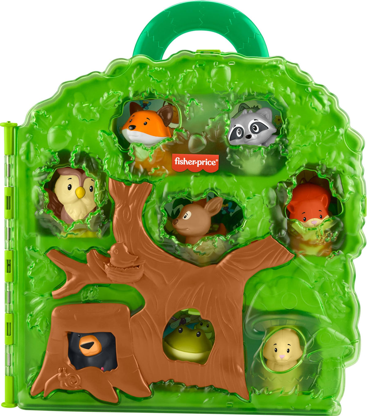 Fisher-Price Little People forest friends carry case with tree storage for easy cleanup