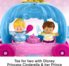 Fisher-Price Little People tea party table scene supports social pretend play.