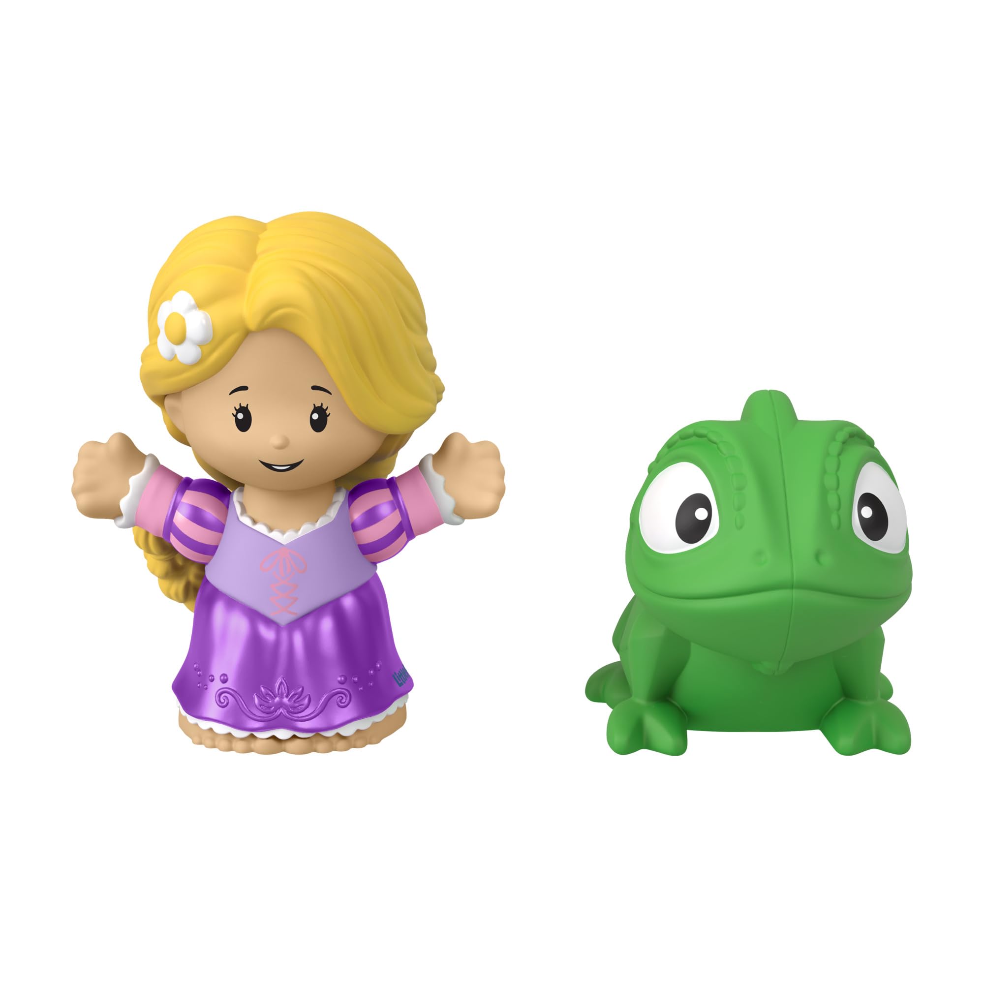 Fisher-Price Little People Rapunzel and Pascal figures for toddler play, ready for imaginative storytelling